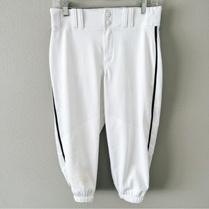 BE Men’s Baseball Pants White & Black Size Small